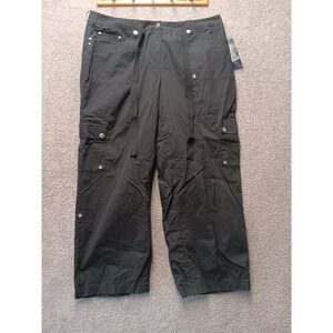 Jones New York Signature Women's Black Cargo Pants Utility NWT Size 14